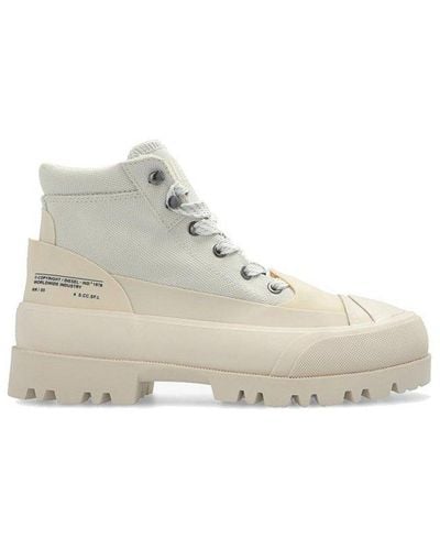 DIESEL D-hiko Bt X Lace-up Ankle Boots - White