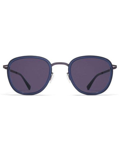 Mykita Helmi Panthos Round Frame Sunglasses - Purple