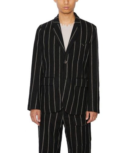 Uma Wang Jaden Striped Jacket - Black