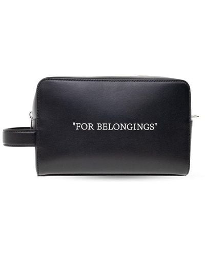Off-White c/o Virgil Abloh 'quote Bookish' Handbag In Leather, - Black