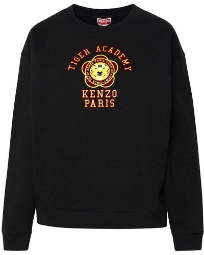 KENZO Cotton ' Tiger Accademy' Sweatshirt - Black