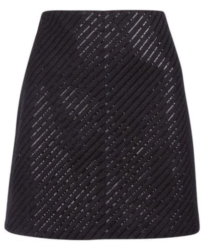 Brunello Cucinelli Sequin Embellished Quilted Mini Skirt - Black