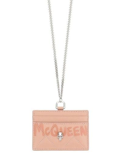 Alexander McQueen Cardholder With Chain - Pink