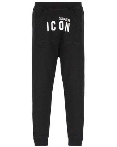 DSquared² Icon Forever Relax Pants - Black
