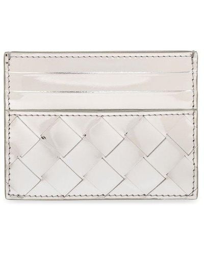 Bottega Veneta Leather Card Case, - White