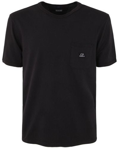 C.P. Company Tacting Piquet Pocket T-shirt Clothing - Black