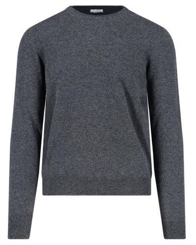 Malo Crewneck Knitted Sweater - Black