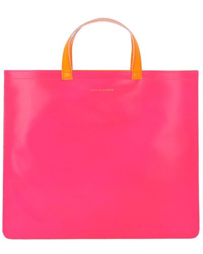 Comme des Garçons Logo Tote Bag - Pink