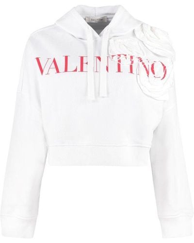 Valentino Cotton Hoodie - White