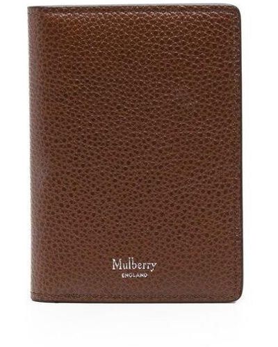 Mulberry Bi-fold Pebbled Leather Cardholder - Brown