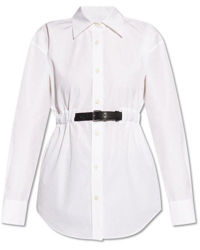 Alexander Wang Shirt With Leather Belt, - White