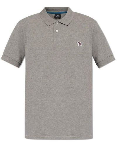 PS by Paul Smith Zebra Patch Short-sleeved Polo Shirt - Grey