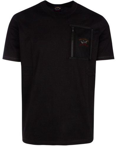 Paul & Shark Zipped Pocket Crewneck T-shirt - Black