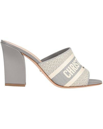 Dior Dway Heeled Mules - Gray
