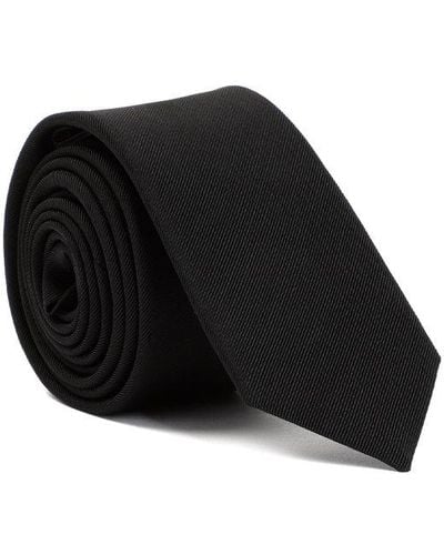 Saint Laurent Black Silk Tie