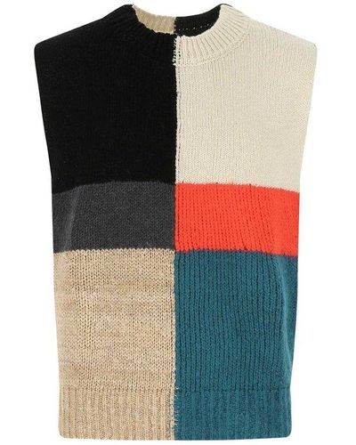 Jil Sander Colour-block Sleeveless Vest - Multicolour