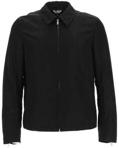 COMME DES GARÇON BLACK Zip-up Long-sleeved Jacket - Black