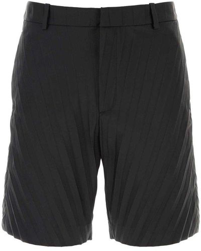 Valentino Pleated Above-knee Length Shorts - Black