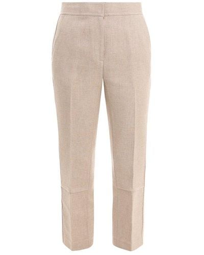 Tory Burch Phoebe Tailored Trousers - Natural