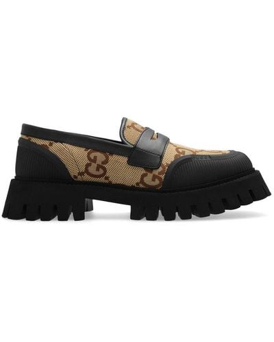 Gucci Maxi GG Slip-on Loafers - Black