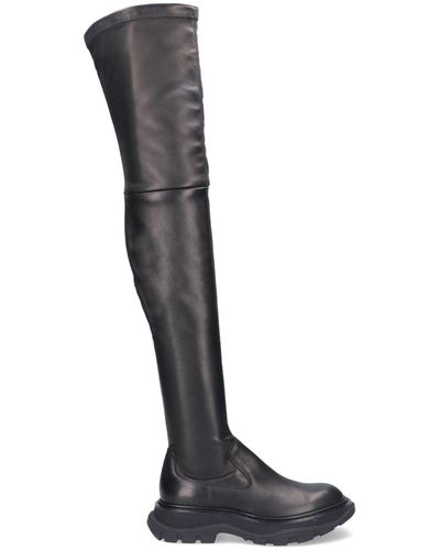 Alexander McQueen Thigh-high Boots - Black