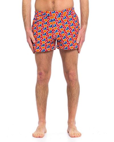 Mc2 Saint Barth All-over Patterned Swim Shorts - Red