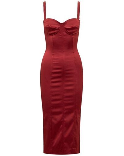 Dolce & Gabbana Slim Fit Dress - Red