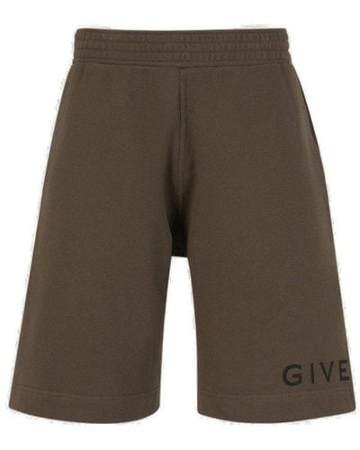 Givenchy Logo Printed Bermuda Shorts - Grey
