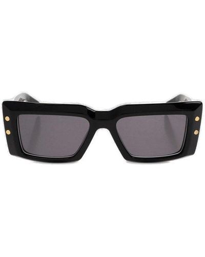 BALMAIN EYEWEAR Rectangle Frame Sunglasses - Black