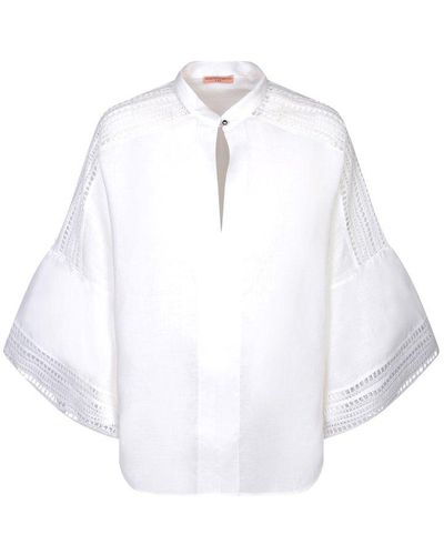Ermanno Scervino Cap Sleeved Blouse - White