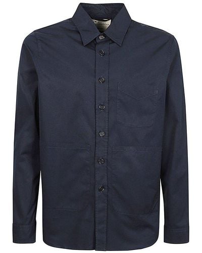 Aspesi Long Sleeved Buttoned Shirt - Blue