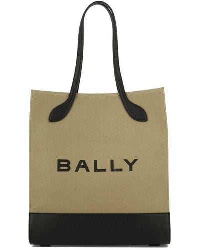 Bally Logo Printed Tote Bag - Natural