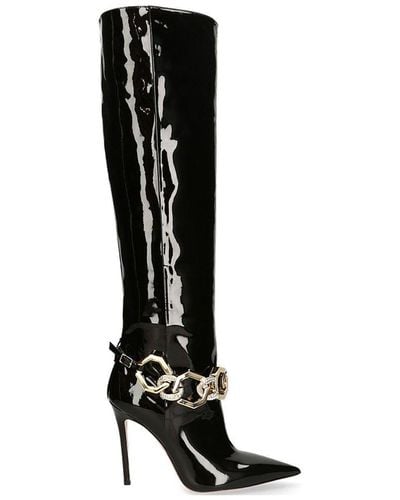 Gedebe Stassie Pointed Toe Heeled Boots - Black