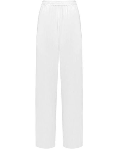 Giorgio Armani Silk Trousers - White