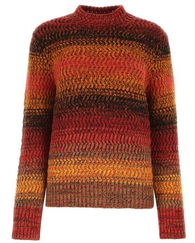 Chloé Multicolor Cashmere Sweater - Orange