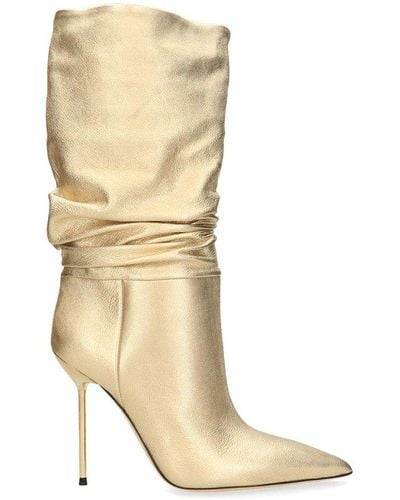 Paris Texas Lidia Slouchy Ankle Boots - Natural