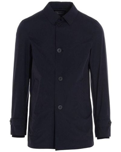 Herno Buttoned Shirt Jacket - Blue