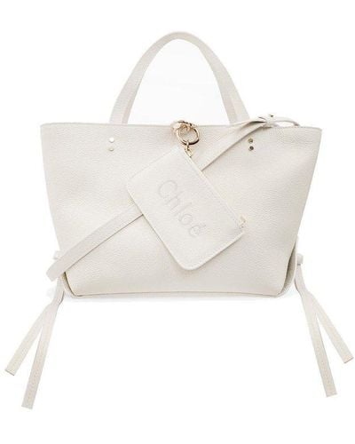 Chloé ' Sense Small' Shopper Bag - White