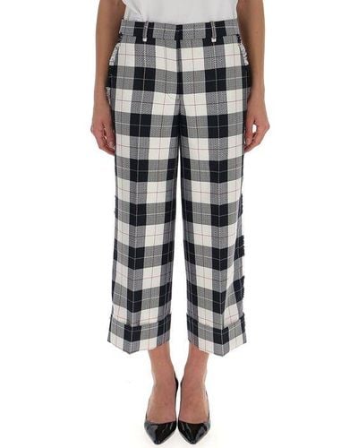 Thom Browne Checked Crop Trousers - Multicolour