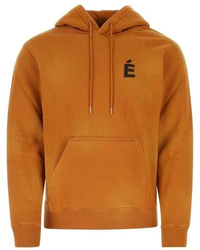 Etudes Studio Klein Logo Detailed Hoodie - Orange