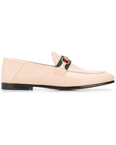 Gucci Web Horsebit Leather Loafer - Pink