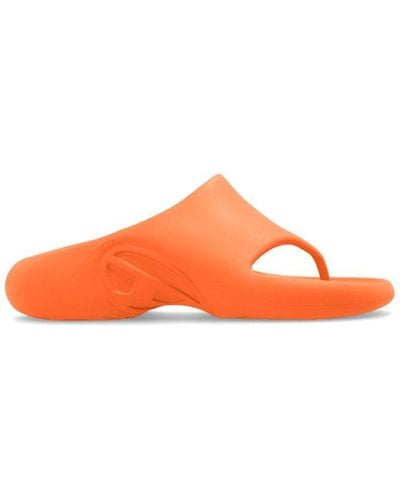 DIESEL Sa-maui X Slip-on Slides - Orange