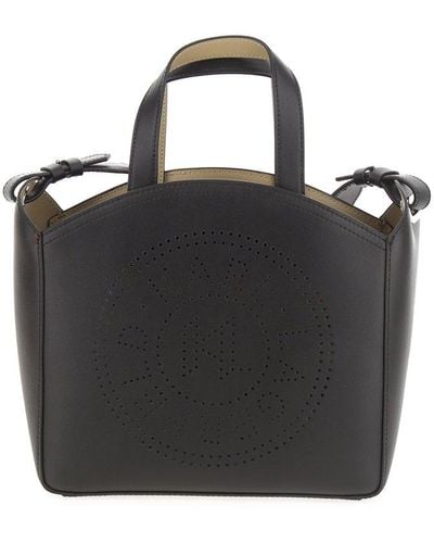 Karl Lagerfeld K/circle Perforated Small Tote Bag - Black