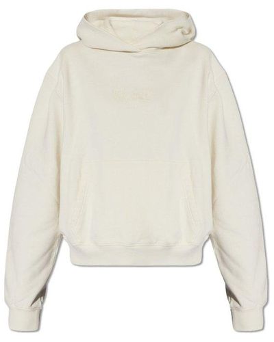 Woolrich Logo-embroidered Hoodie, - White