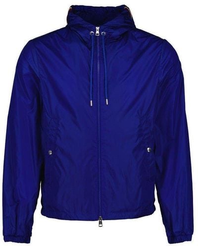 Moncler Grimpeurs Drawstring Hooded Jacket - Blue