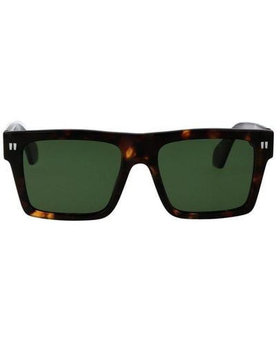 Off-White c/o Virgil Abloh Lawton Square Frame Sunglasses - Green