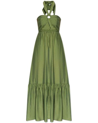 Diane von Furstenberg Inez Halterneck Sleeveless Dress - Green