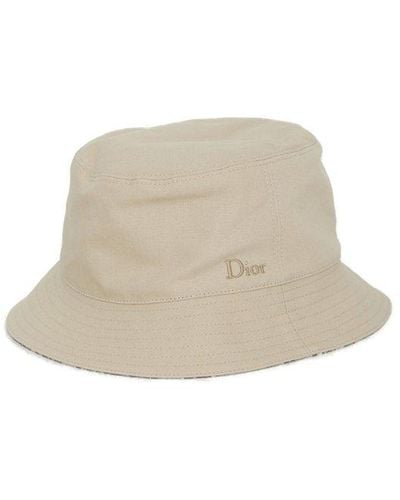 Dior Logo Embroidered Reversible Hat - White