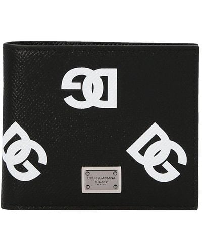 Dolce & Gabbana Logo Leather Wallet Wallets, Card Holders - Black