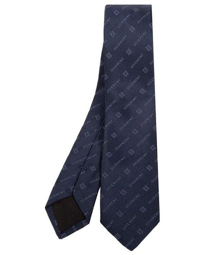 Givenchy Silk Tie, - Blue